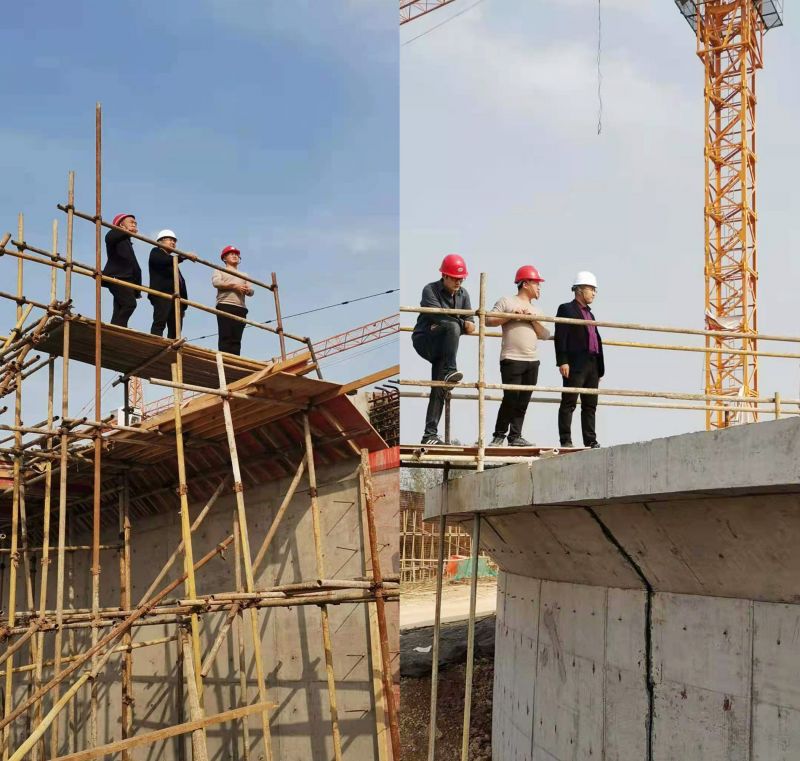 公司(si)領導(dao)視(shi)詧永城(cheng)市(shi)第七汚水(shui)處理廠工程進(jin)度(du)